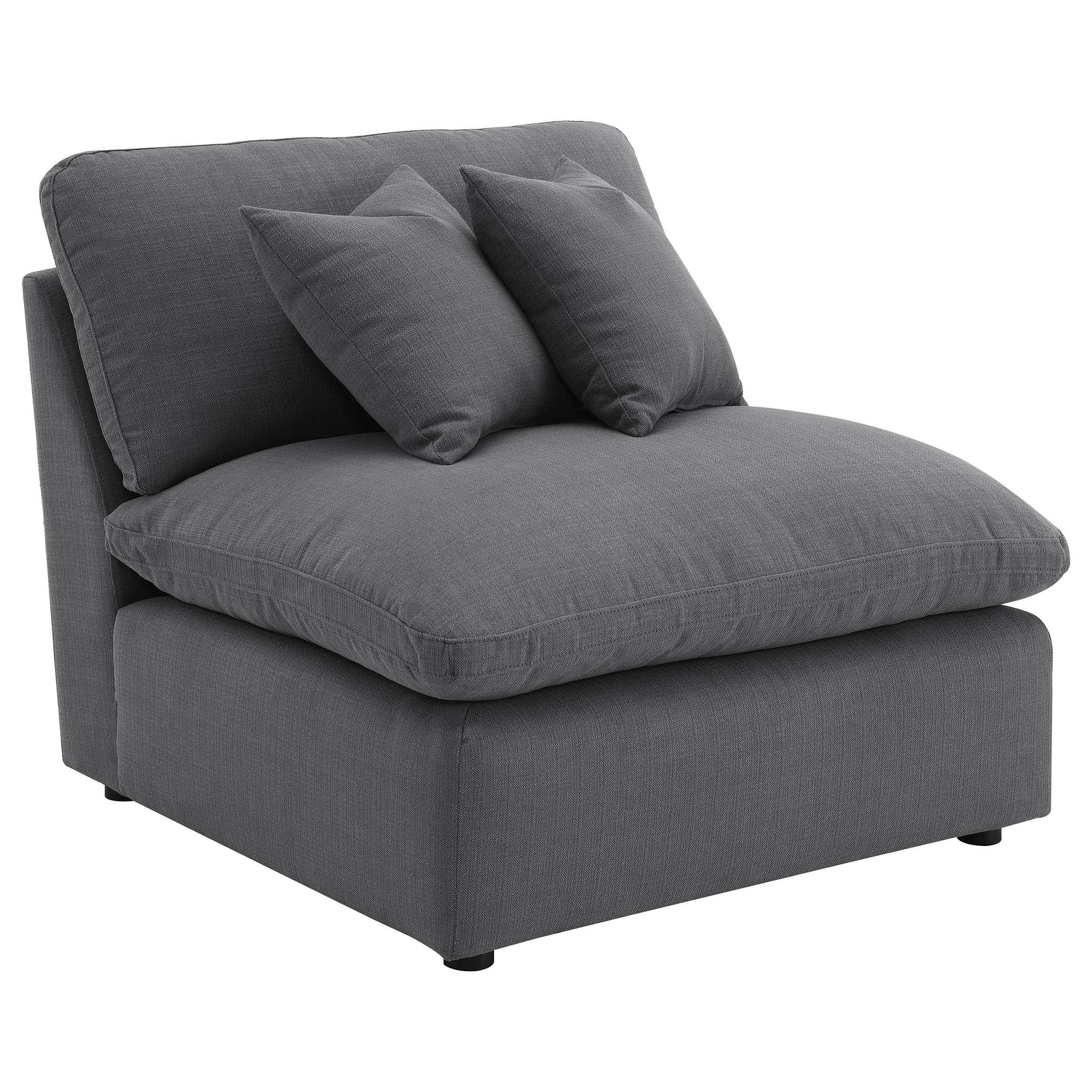 Hobson 4-piece Upholstered Modular Sectional Sofa Charcoal