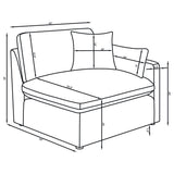 Hobson 4-piece Upholstered Modular Sectional Sofa Charcoal