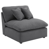 Hobson 6-Piece Upholstered Modular Sectional Sofa Charcoal