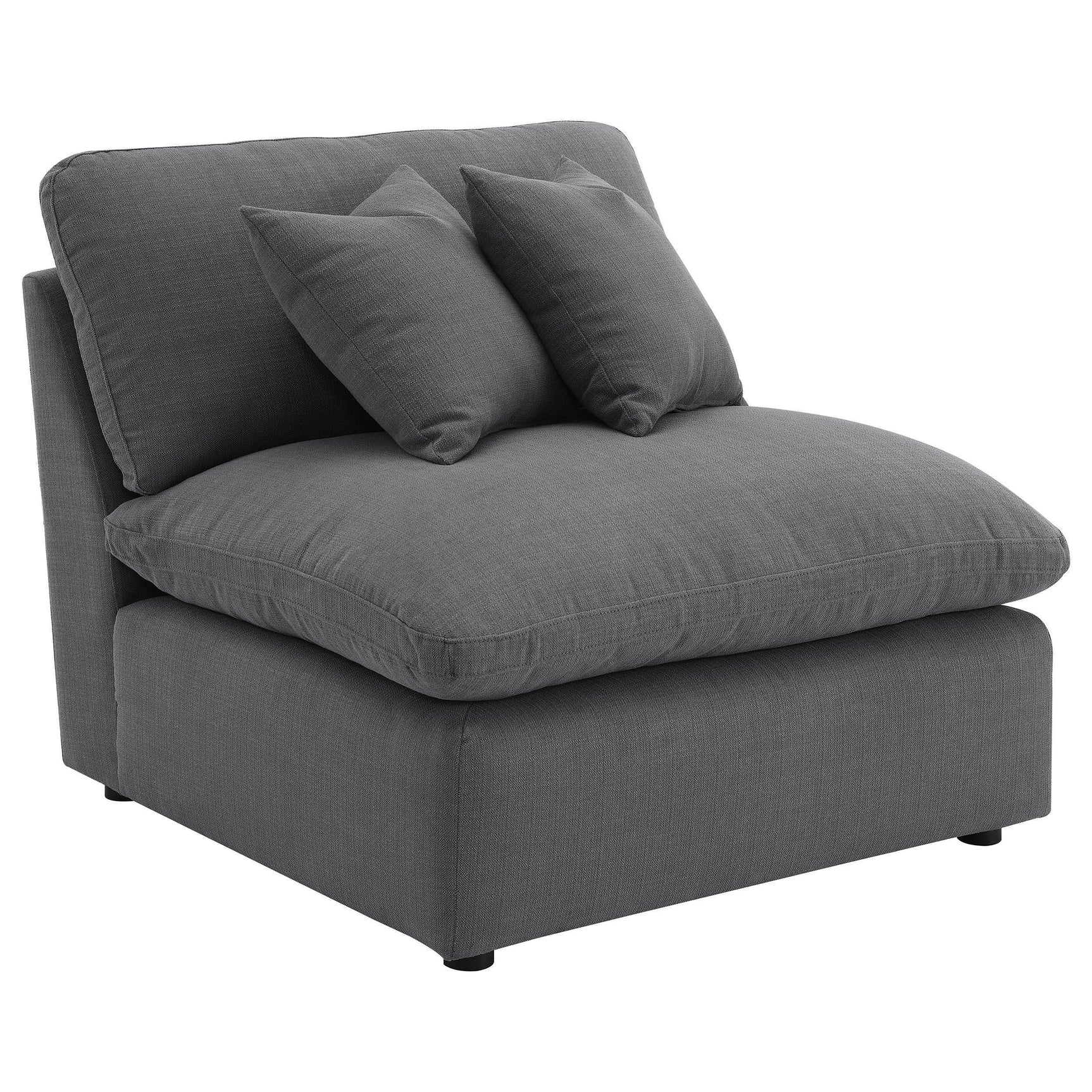 Hobson 6-Piece Upholstered Modular Sectional Sofa Charcoal
