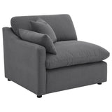 Hobson 6-Piece Upholstered Modular Sectional Sofa Charcoal