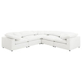 Raleigh 5-Piece Boucle Upholstered Modular Sectional Ivory