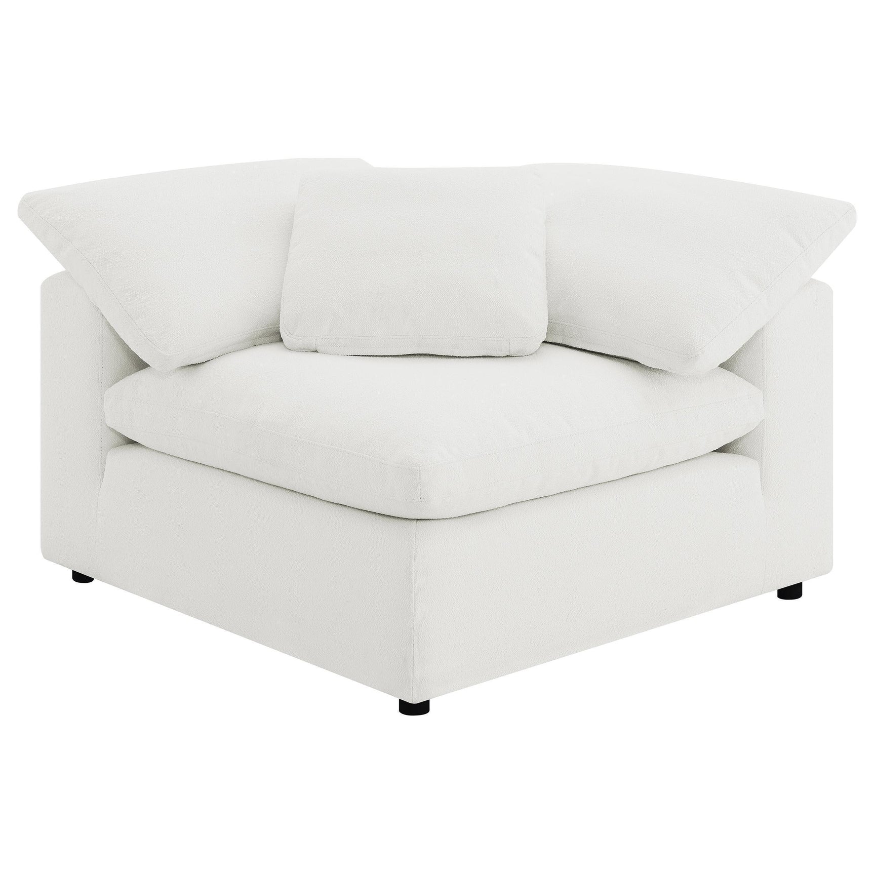 Raleigh 5-Piece Boucle Upholstered Modular Sectional Ivory