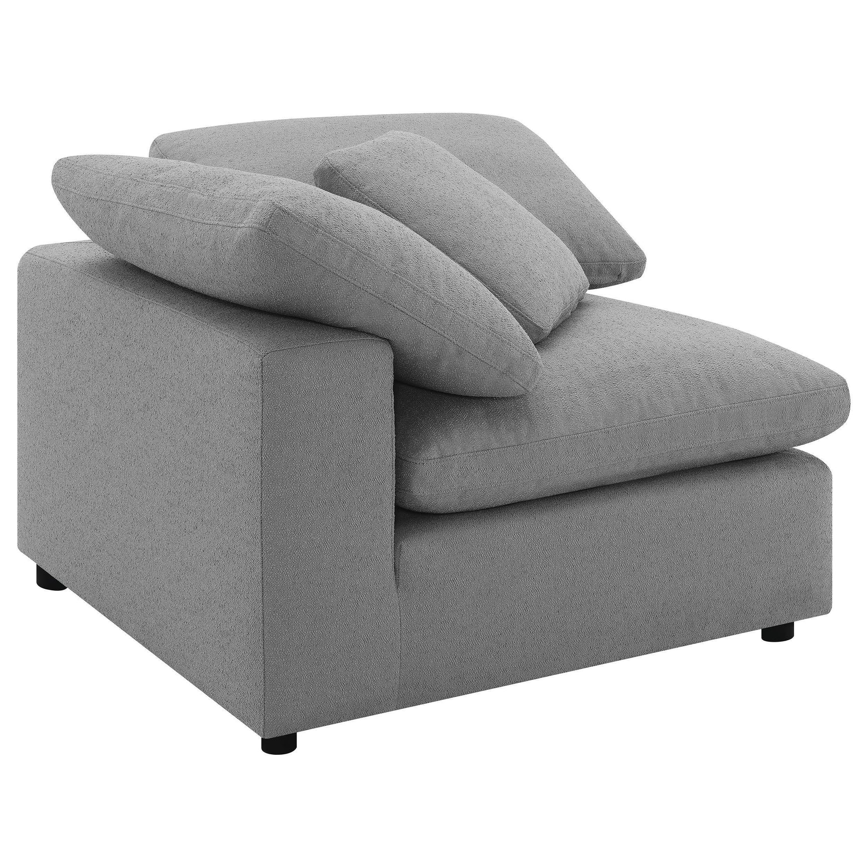 Raleigh 5-Piece Boucle Upholstered Modular Sectional Grey