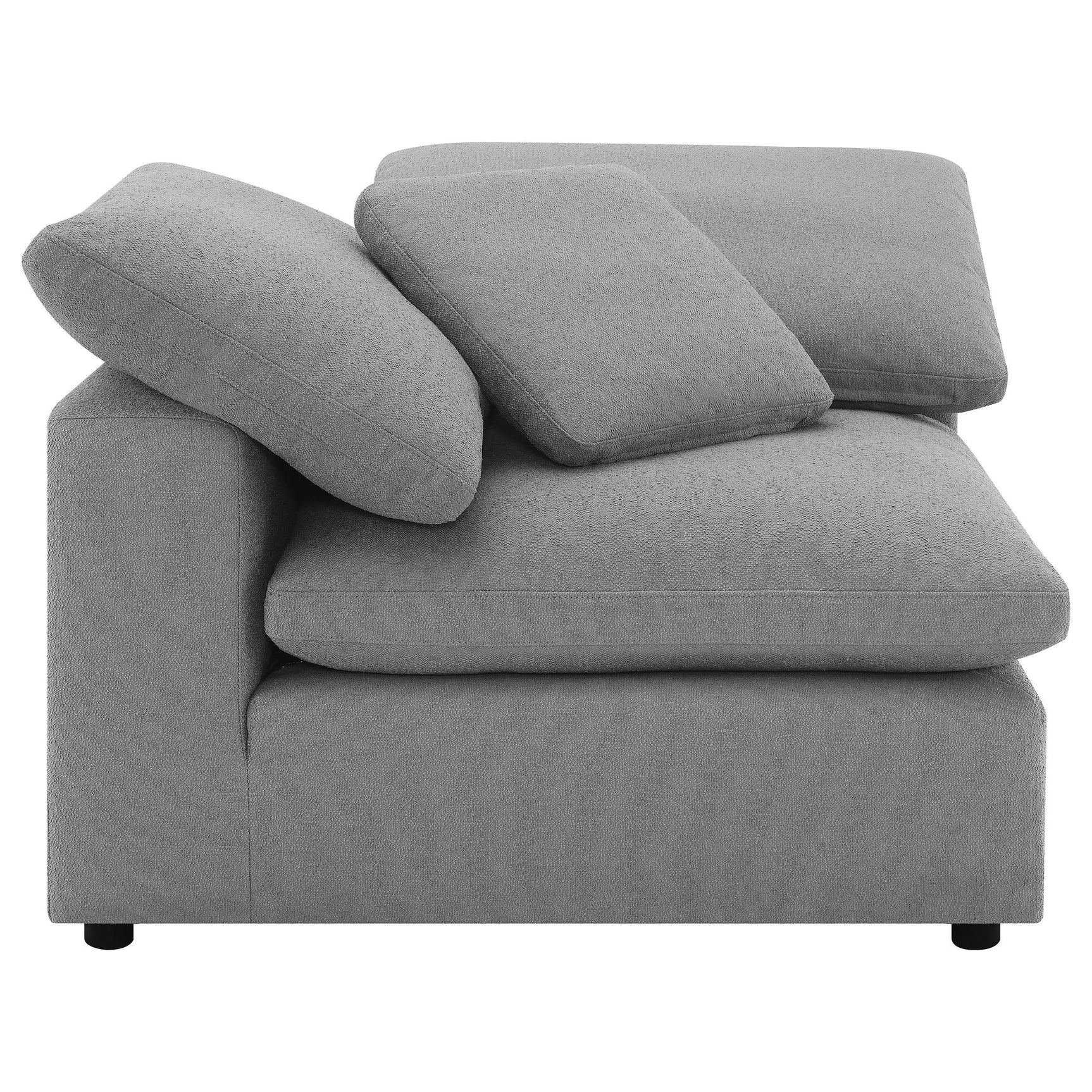 Raleigh 5-Piece Boucle Upholstered Modular Sectional Grey