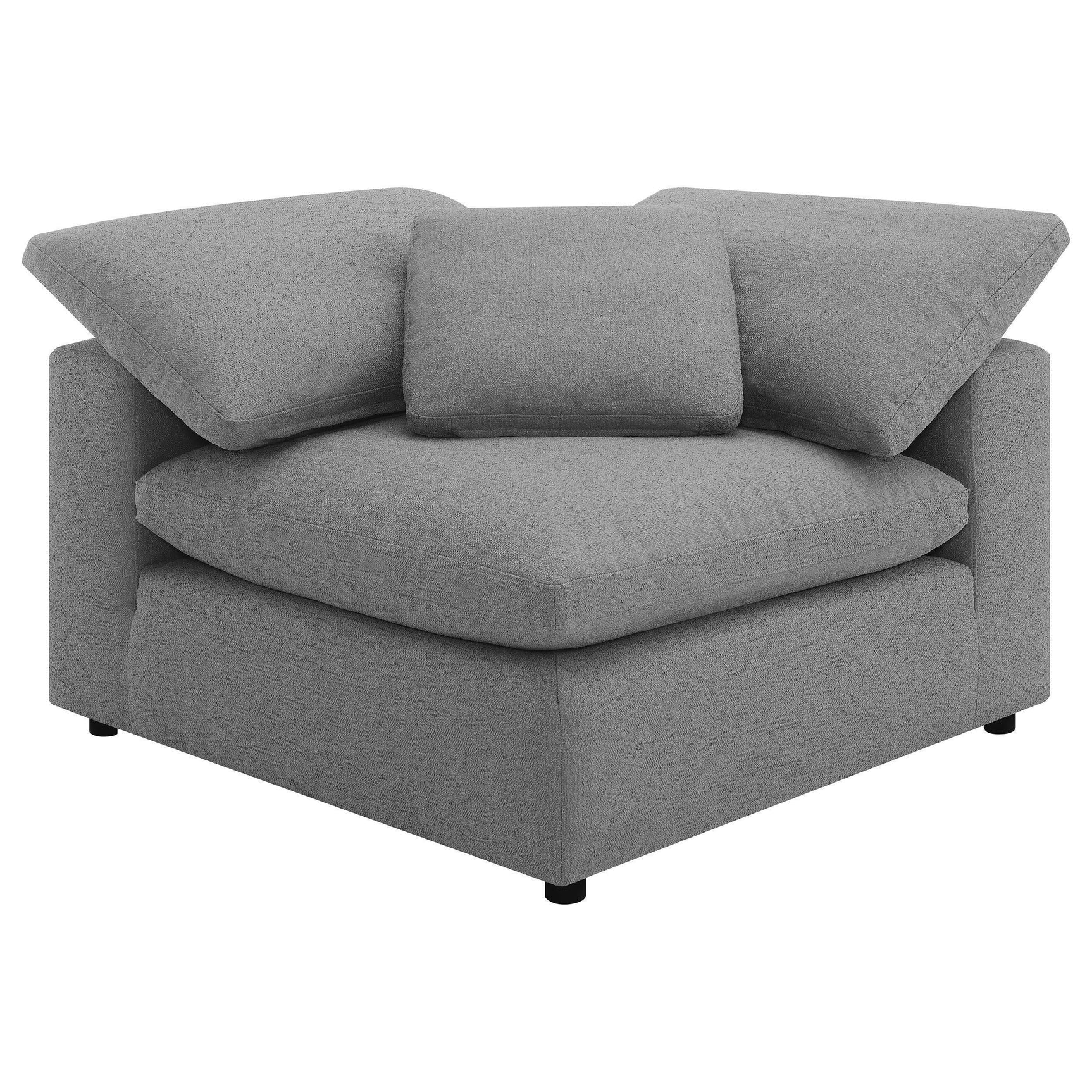 Raleigh 5-Piece Boucle Upholstered Modular Sectional Grey