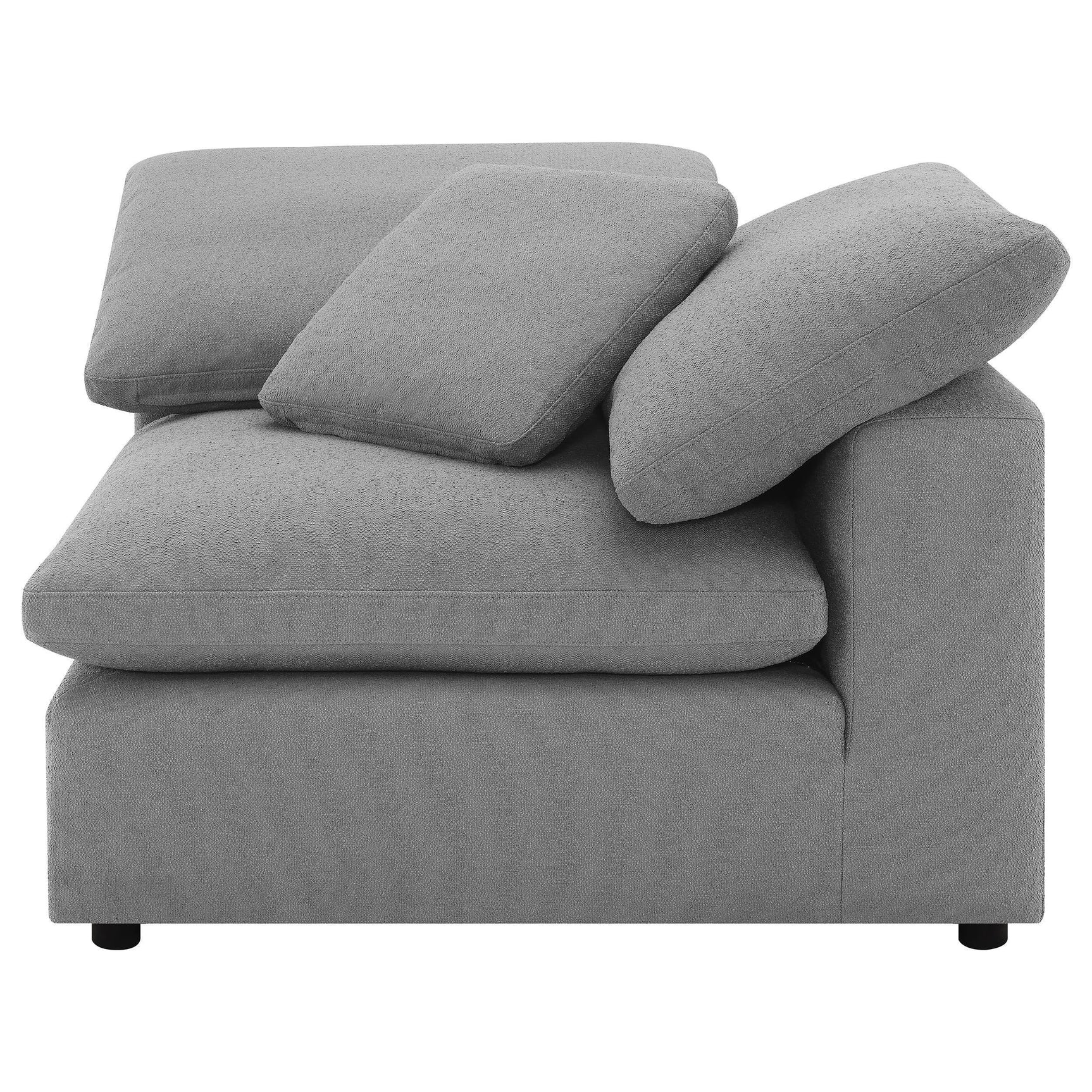 Raleigh 5-Piece Boucle Upholstered Modular Sectional Grey