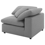 Raleigh 5-Piece Boucle Upholstered Modular Sectional Grey