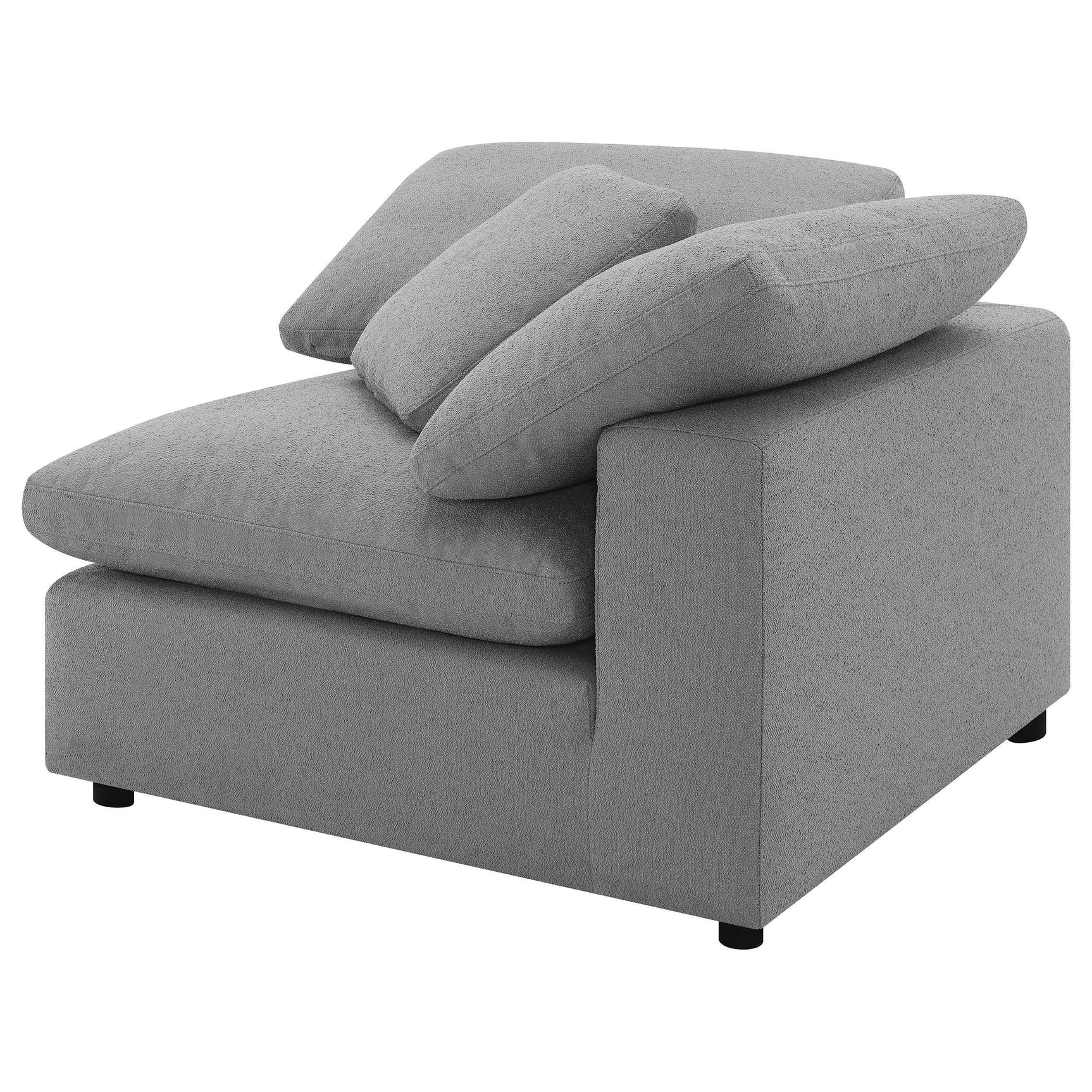 Raleigh 5-Piece Boucle Upholstered Modular Sectional Grey