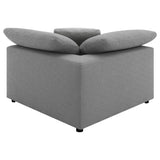 Raleigh 5-Piece Boucle Upholstered Modular Sectional Grey