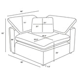 Raleigh 5-Piece Boucle Upholstered Modular Sectional Grey
