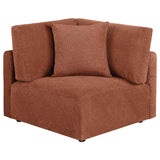 Elysia 6-piece Chenille Upholstered Modular Sectional Sofa Coral