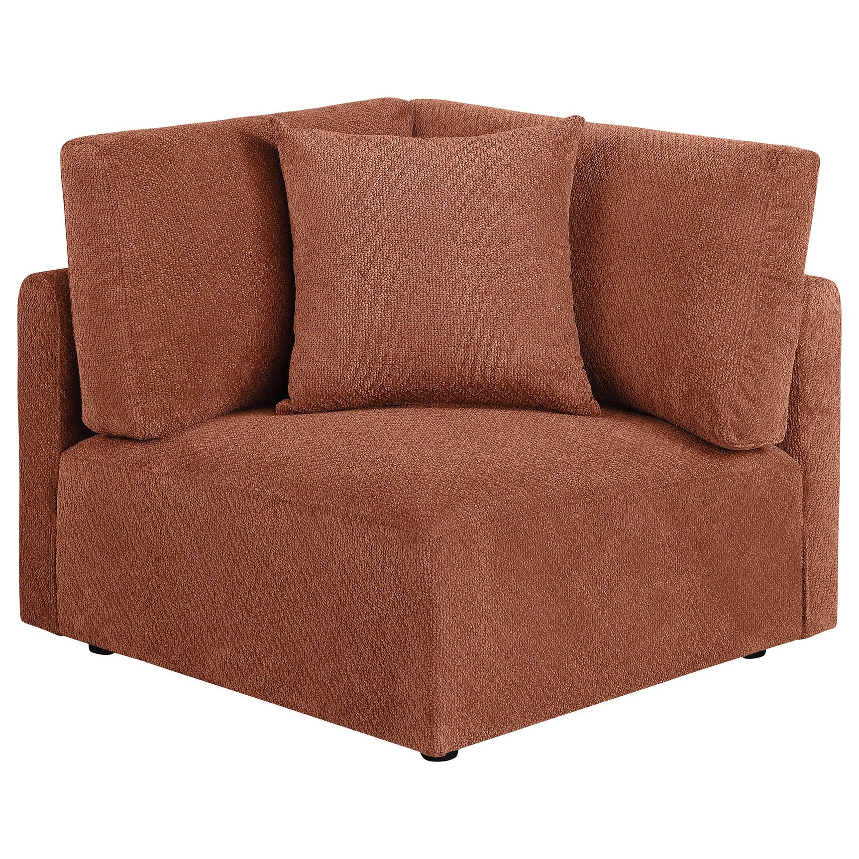 Elysia 6-piece Chenille Upholstered Modular Sectional Sofa Coral