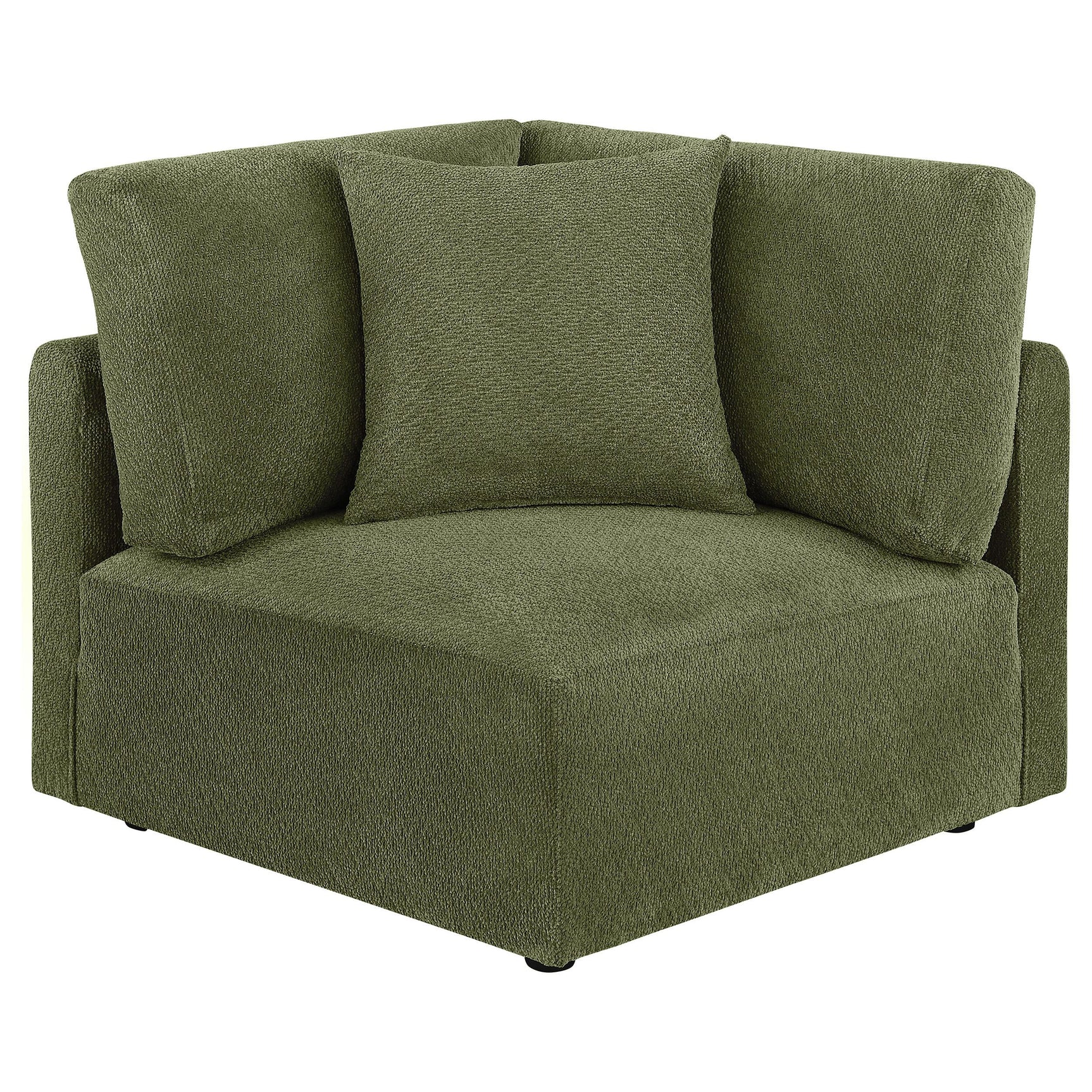 Elysia 6-piece Chenille Upholstered Modular Sectional Sofa Green