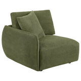 Elysia 6-piece Chenille Upholstered Modular Sectional Sofa Green
