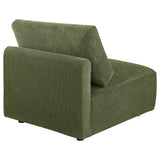 Elysia Chenille Upholstered Modular Armless Chair Green