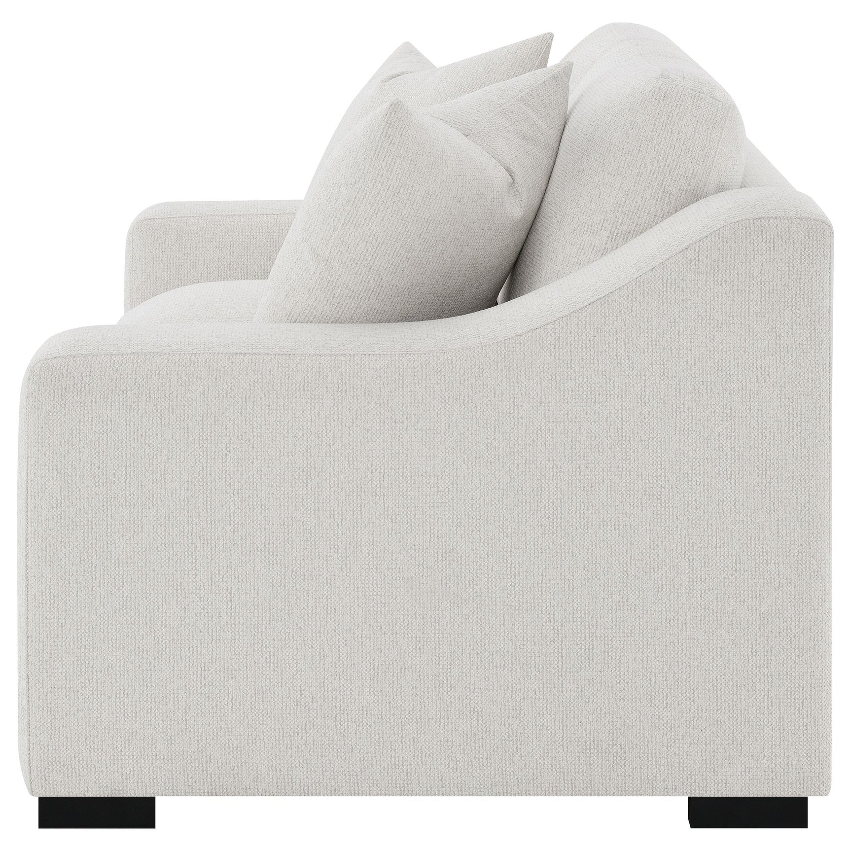 Ashlyn Fabric Upholstered Track Arm Loveseat Sand