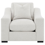 Ashlyn Fabric Upholstered Track Arm Accent Chair Sand