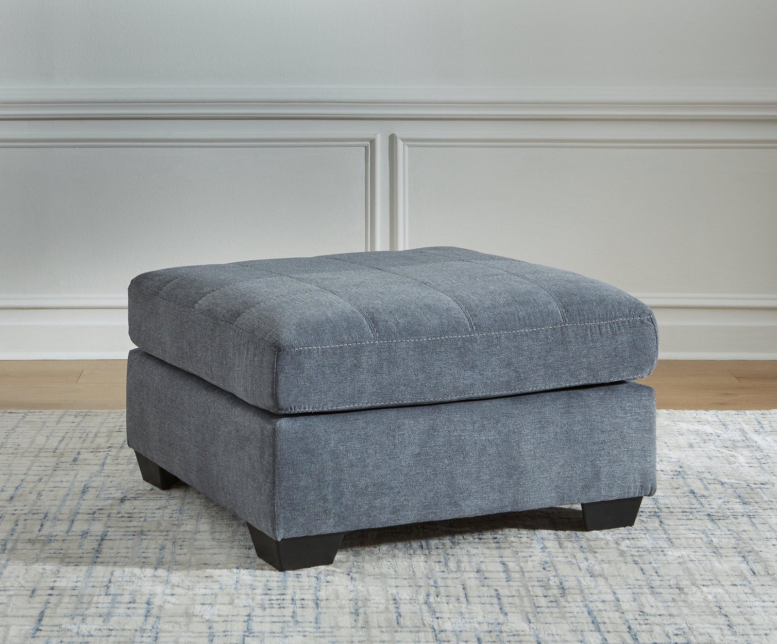 Marleton Denim Microfiber Oversized Accent Ottoman