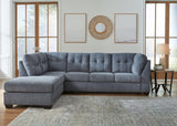 Marleton Denim Microfiber 2-Piece Sectional with Chaise