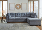 Marleton Denim Microfiber 2-Piece Sectional With Chaise