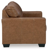 Bolsena Caramel Leather 2-Seat Loveseat