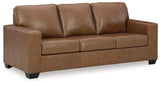 Bolsena Caramel Contemporary Leather Match Sofa