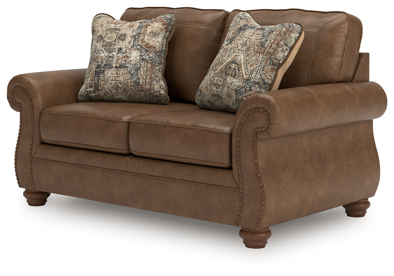 Chasemore Earth Faux Leather Loveseat