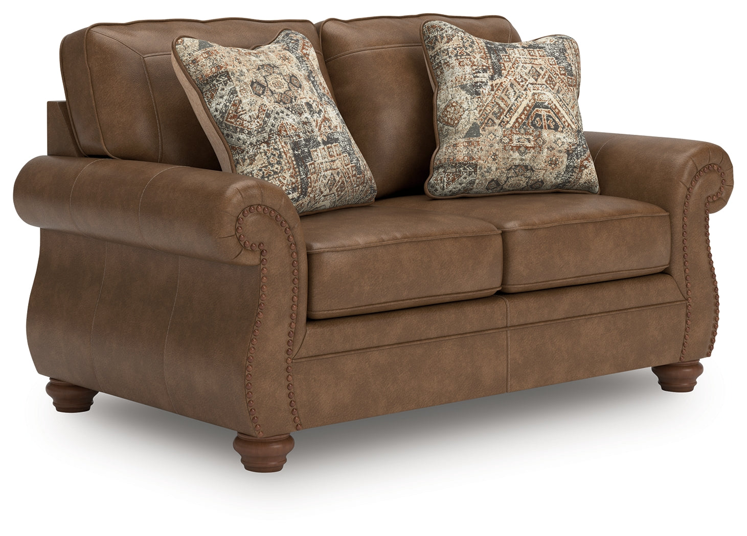 Chasemore Earth Faux Leather Loveseat