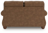 Chasemore Earth Faux Leather Loveseat