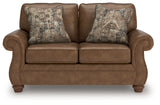 Chasemore Earth Faux Leather Loveseat