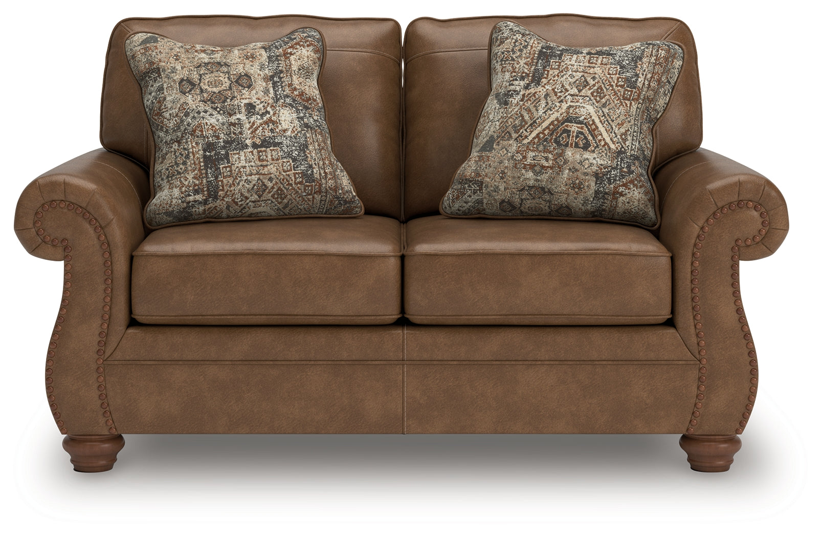 Chasemore Earth Faux Leather Loveseat