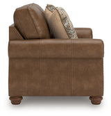 Chasemore Earth Faux Leather Loveseat
