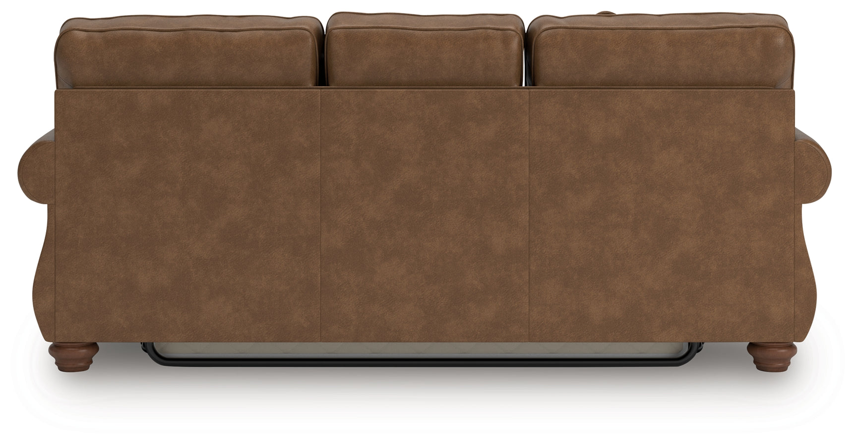 Chasemore Earth Faux Leather Queen Sofa Sleeper