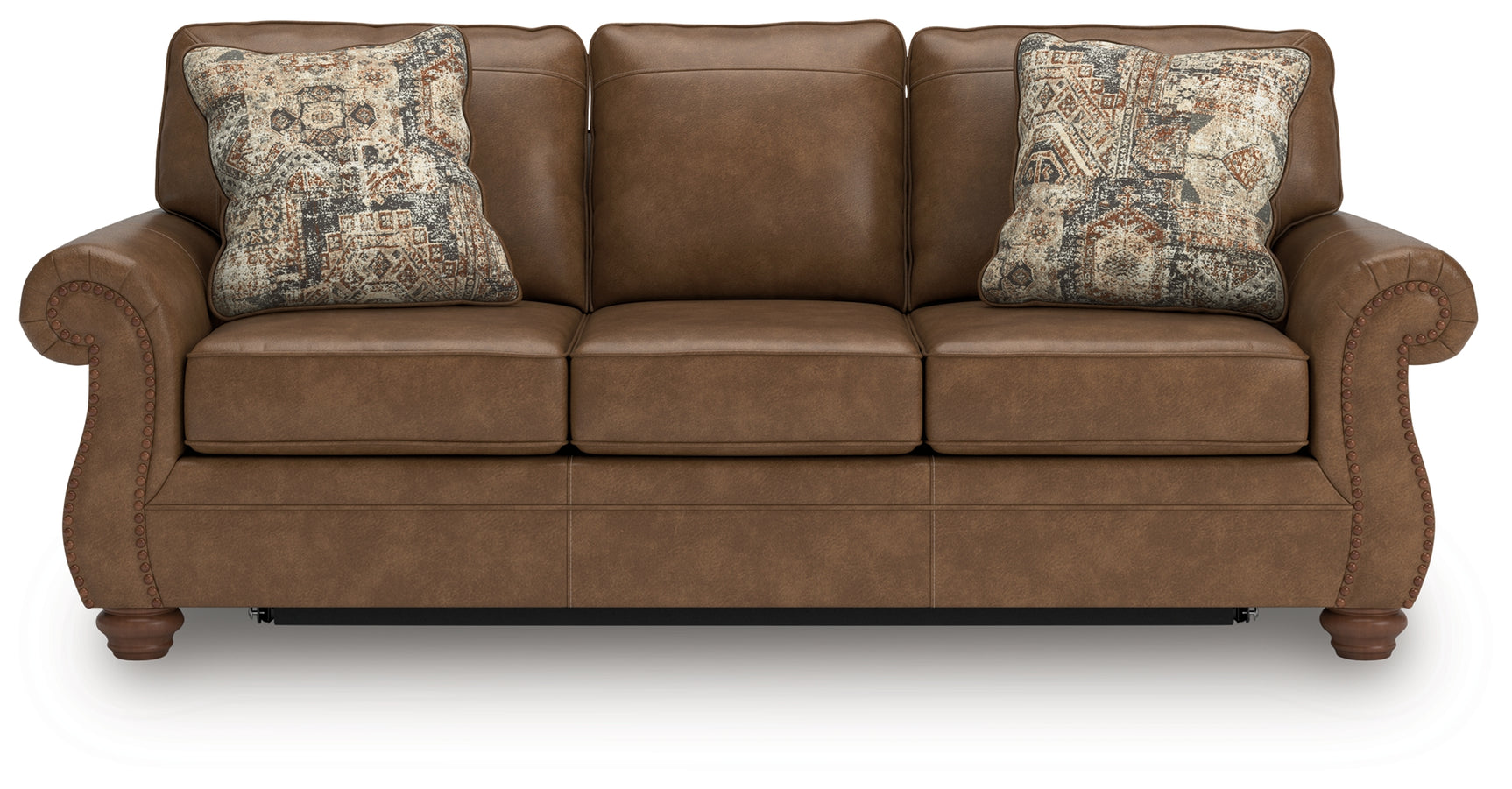 Chasemore Earth Faux Leather Queen Sofa Sleeper