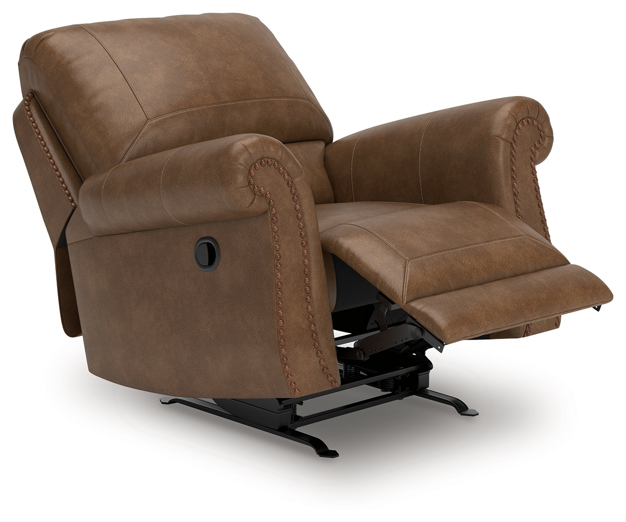 Chasemore Earth Faux Leather Swivel Glider Recliner