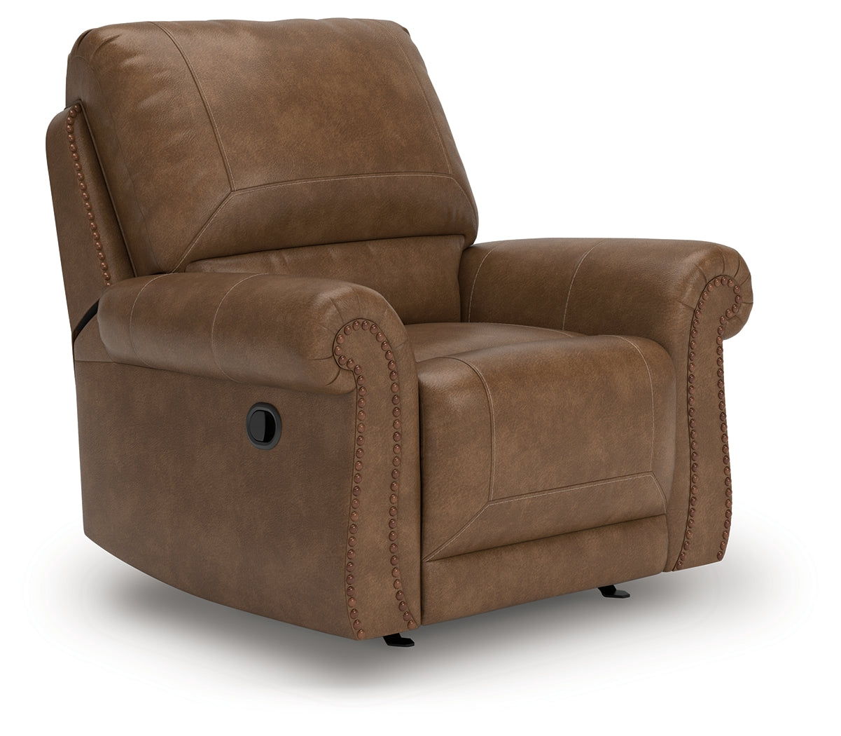 Chasemore Earth Faux Leather Swivel Glider Recliner