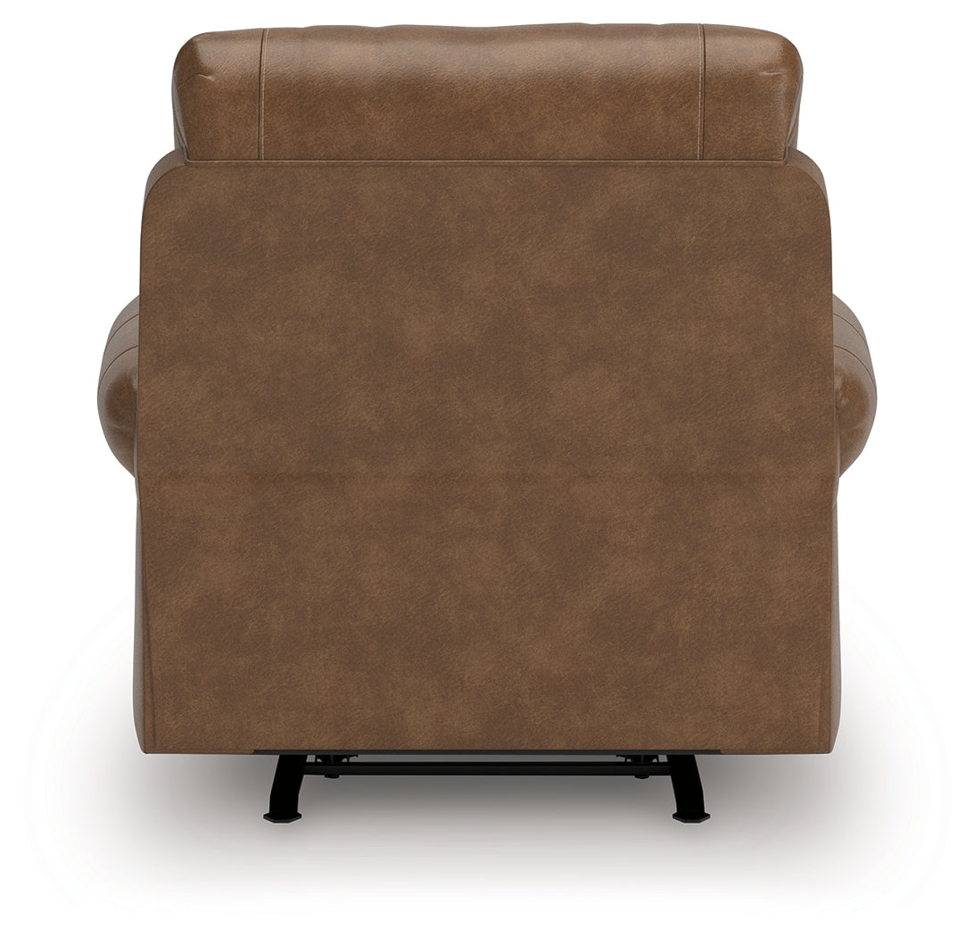 Chasemore Earth Faux Leather Swivel Glider Recliner