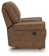 Chasemore Earth Faux Leather Swivel Glider Recliner