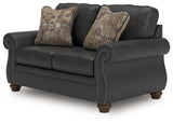 Chasemore Granite Faux Leather Loveseat