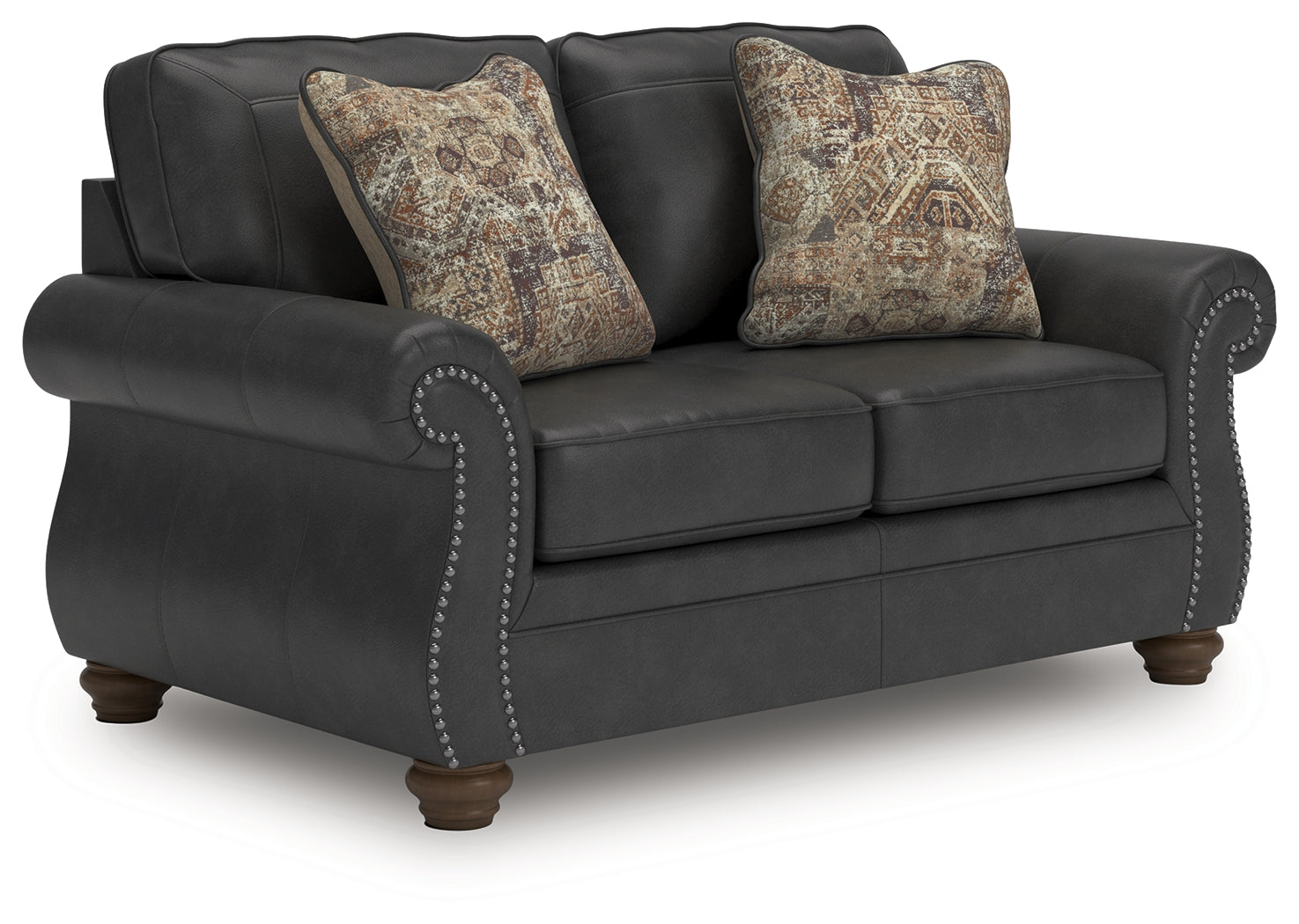 Chasemore Granite Faux Leather Loveseat