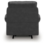 Chasemore Granite Faux Leather Swivel Glider Recliner