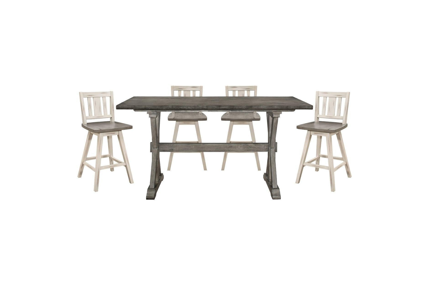 Amsonia White Gray Counter Height Set