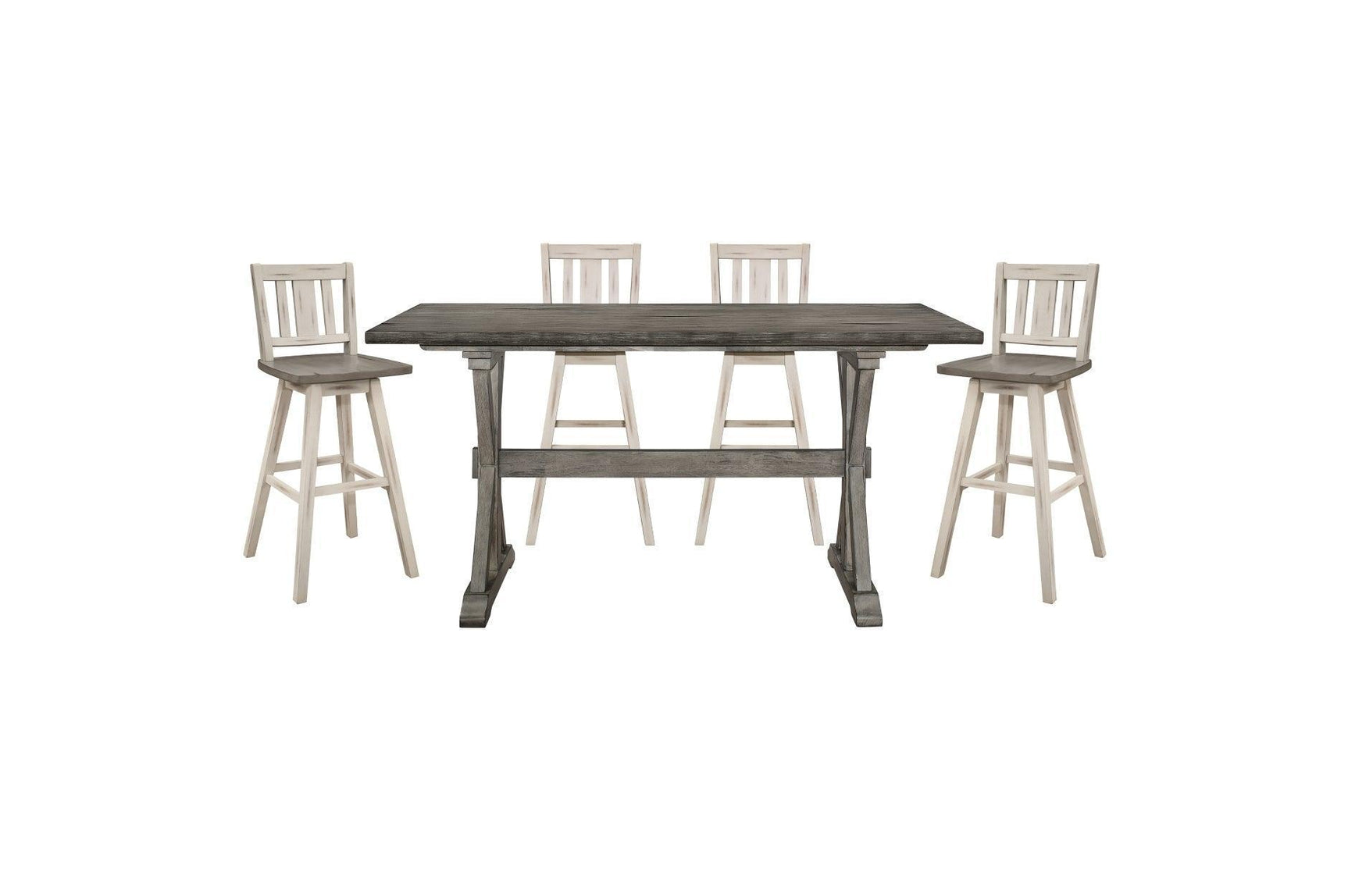 Amsonia White Gray Counter Height Set