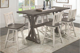 Amsonia White Gray Counter Height Set