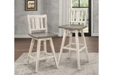 Amsonia White Gray Counter Height Set