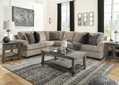 Bovarian Stone Chenille 3-Piece Sectional 56103S4 - Ella Furniture