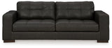 Luigi Thunder Leather Match Sofa - Contemporary 3-Seater