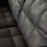 Luigi Thunder Leather Match Sofa - Contemporary 3-Seater