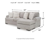 Eastonbridge Shadow Sofa Chaise, Chair, and Ottoman